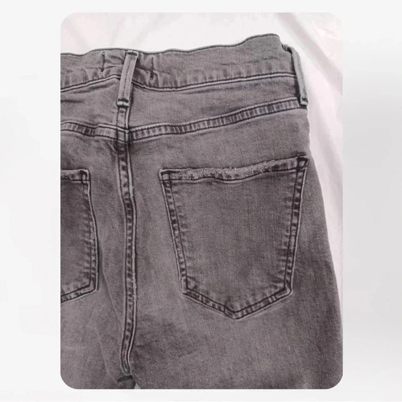 Agolde Sophie Crop High Rise Skinny Distressed Raw Hem Jeans Size 24 - Picture 12 of 13